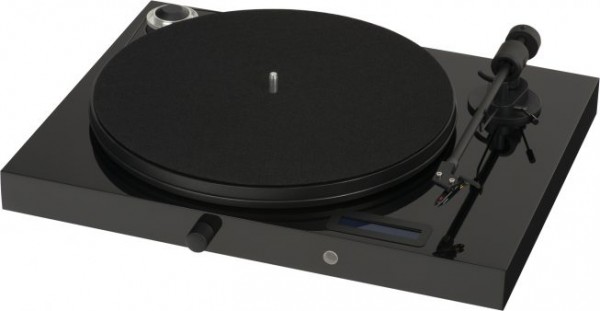 Plattenspieler Juke Box E mit Ortofon OM 5 E hochglanz schwarz von Pro-Ject