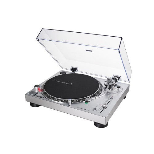 Audio Technica AT-LP120X Direktangetriebener Plattenspieler (Analog & USB) silber