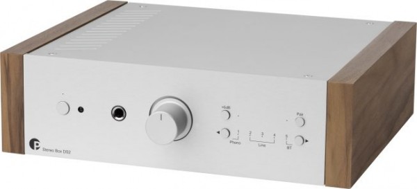 Stereo Box DS2 Stereo-Verstärker mit 5 Eingängen & App-Steuerung silber Wangen Nuss von Pro-Ject