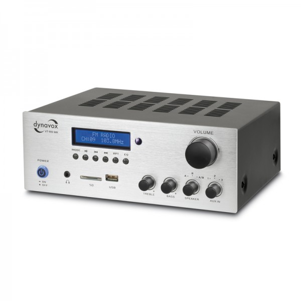 Dynavox Stereo Kompakt-Verstärker VT-80 MK Silber