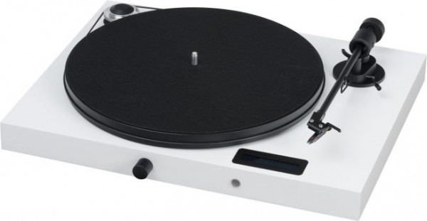 Plattenspieler Juke Box E mit Ortofon OM 5 E hochglanz weiß von Pro-Ject